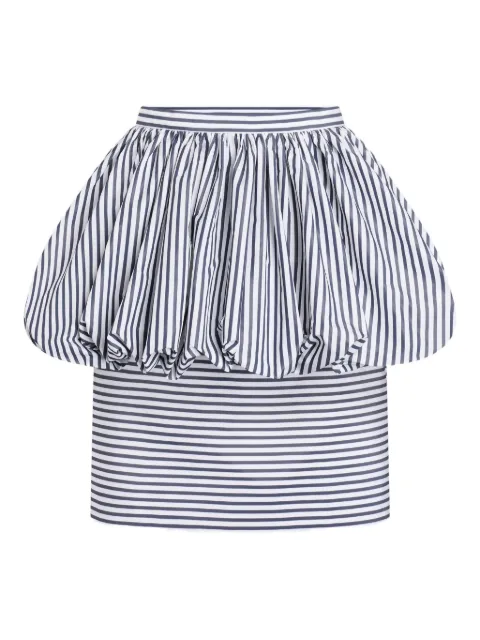 Patou striped peplum mini fitted skirt White SK10902495970