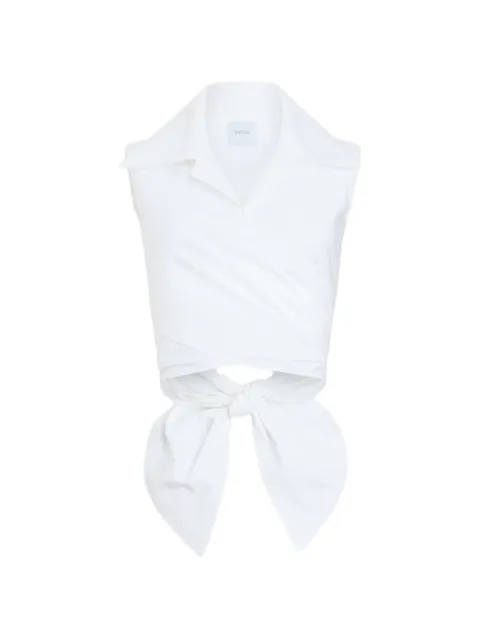 Patou draped sleeveless top White TO1670017001W