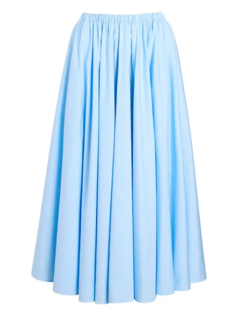 Patou elasticated-waist midi skirt Blue SK1110017662B
