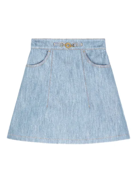 Patou pocketed mini A-line skirt Blue SK0420008663B