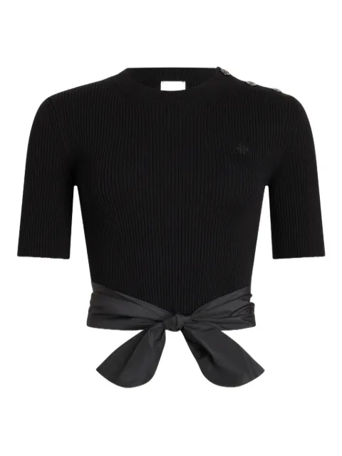 Patou knot ribbed T-shirt Black KN3238090999B