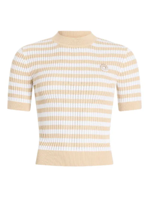 Patou striped-pattern ribbed top White KN34280945975