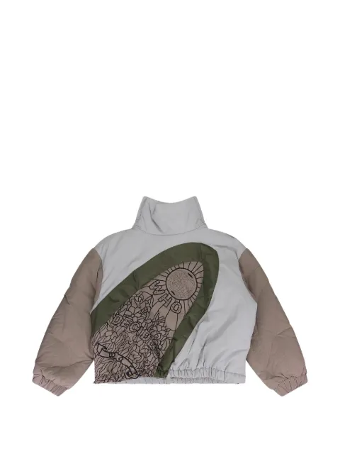 Who Decides War diagonal glass puffer jacket Grey 1300920030AW23MULT