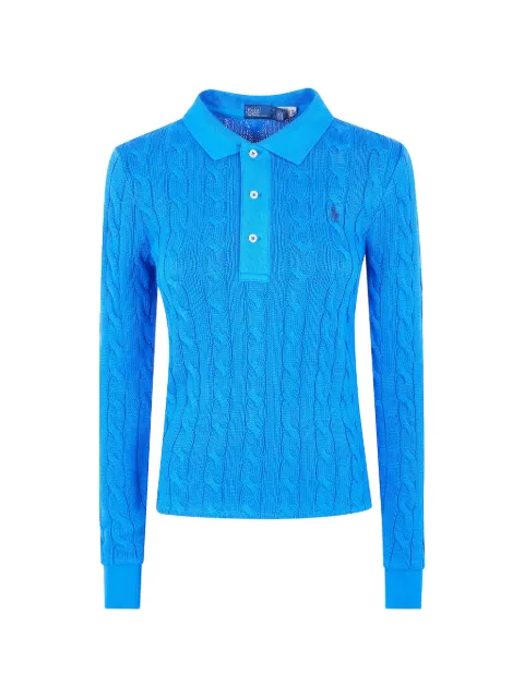 Polo Ralph Lauren cable-knit polo shirt Blue 211959100502