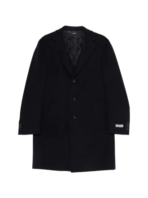 Canali Kei buttoned overcoat Blue 55918FU05521