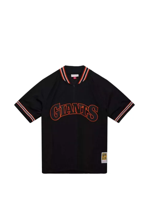 Mitchell & Ness 1991 San Francisco Giants logo zip jersey Black ABQZ3004SFG91WCLBLCK