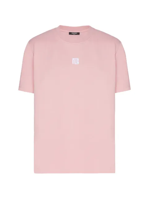 Balmain T-shirt with embroidered logo Pink GH1EG000BC87