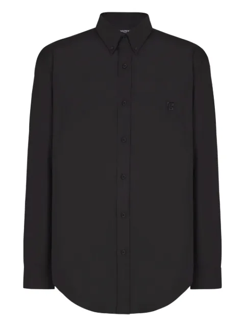 Balmain cotton poplin shirt Black GH1HS496CG39