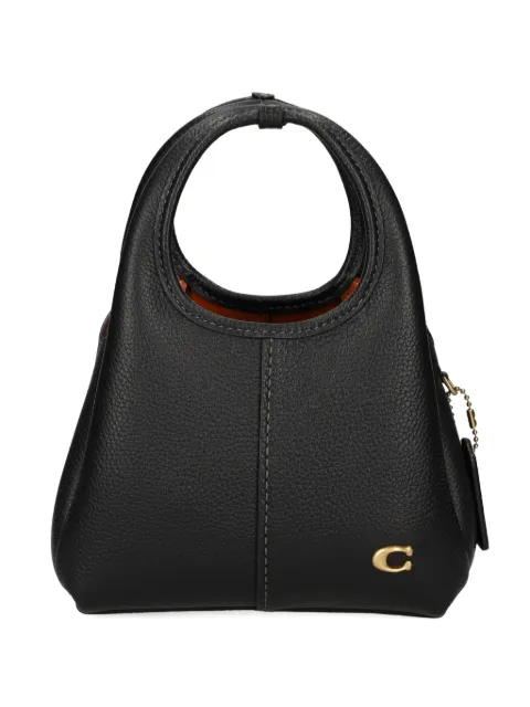 Coach grained leather shoulder bag Black CCY32