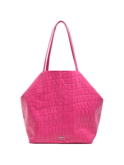 BIMBA Y LOLA large leather-embossed tote bag Pink 261BBEJ8Q10306