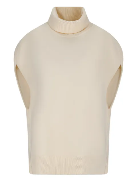 TOTEME double-knit roll-neck cape Neutrals 261WRT0573YA0008106