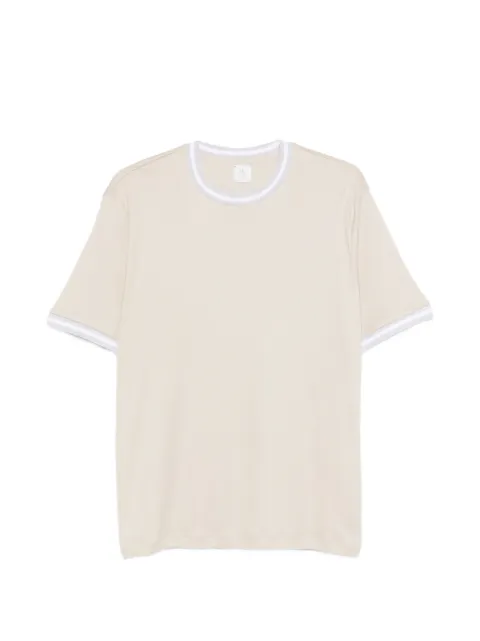 Eleventy ribbed-trim T-shirt Neutrals M75TSHM13TES0M291