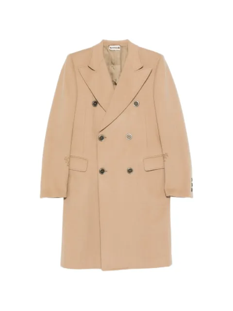 A.N.G.E.L.O. Vintage Upcycling double-breasted wool coat Neutrals AU380ADC