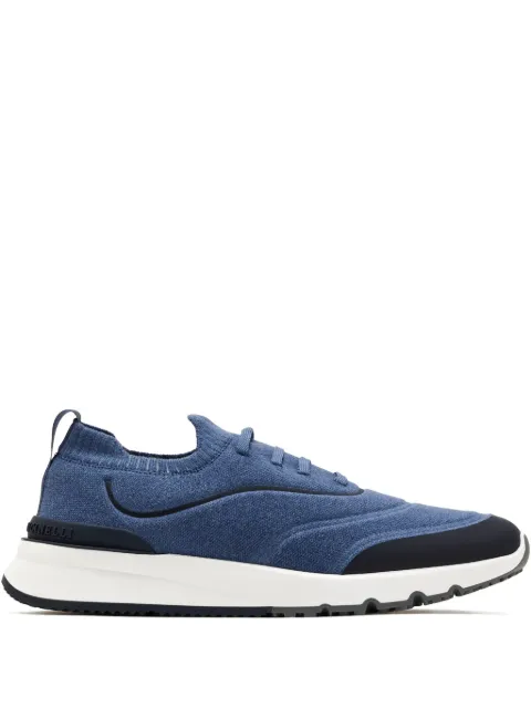 Brunello Cucinelli knitted sneakers Blue MZUAUFO340CIK60