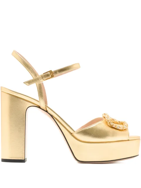 Valentino Garavani crystal-embellished platform sandals Gold WS0FG2LUY