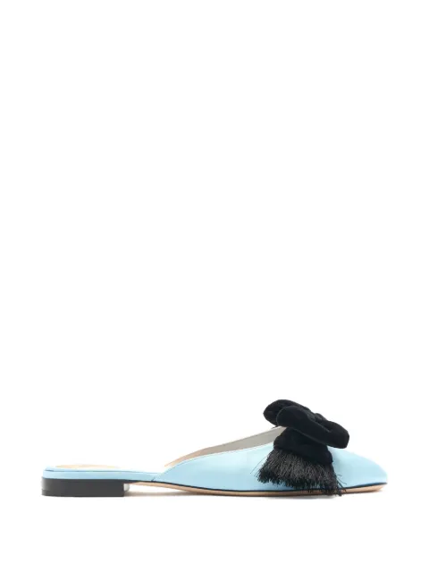 Valentino Garavani Reinette satin mules Blue WS0NK7RAA