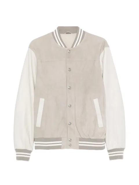 Eleventy panelled bomber jacket Green M75GBTM23PEL0M025