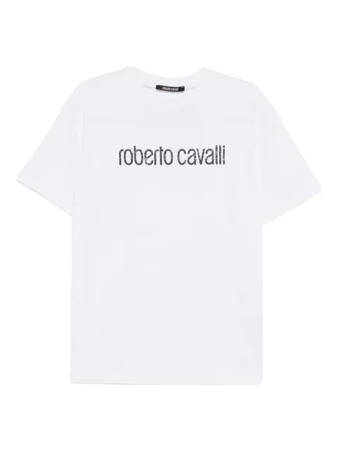 Roberto Cavalli logo-print cotton T-shirt White OOT60SJD06004050