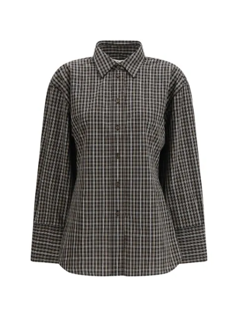 Róhe shaped check shirt Black 41819082