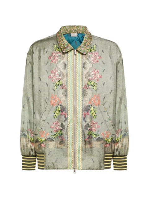Pierre-Louis Mascia floral-pattern bomber jacket Green ALODOXBM12819