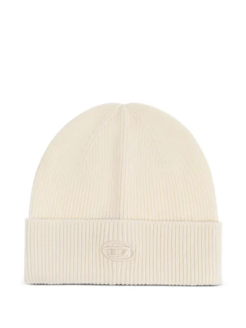 Diesel logo-detail beanie hat Neutrals A040920DAOB