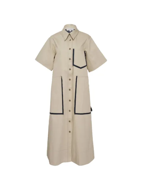 Lee Mathews pocket shirt dress Neutrals M2503TO023