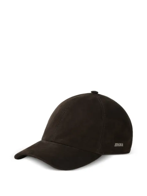Zegna leather baseball cap Brown Z3I08HA3B2I
