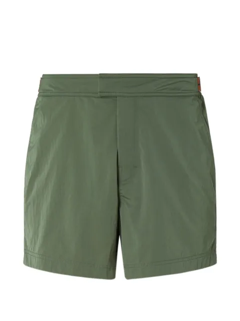 Zegna road brand mark swim shorts Green AHB10A3BHRS00