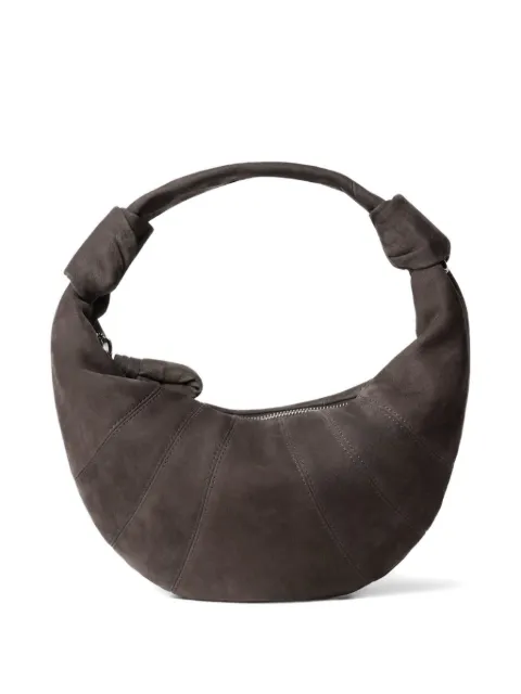 LEMAIRE mini Fortune Croissant bag in alpaca nubuck Brown BG0125LL0189
