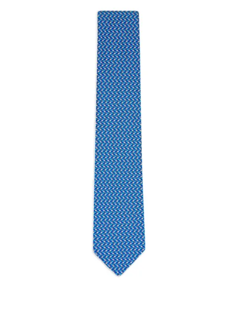 Ferragamo patterned silk tie Blue 788923