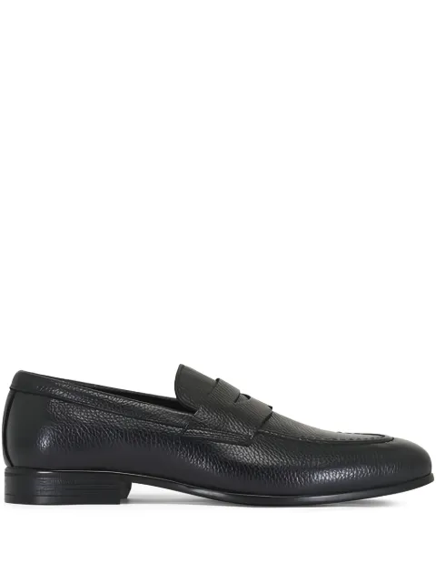 G. Brown Shoes grain leather loafers Black CANNONG100