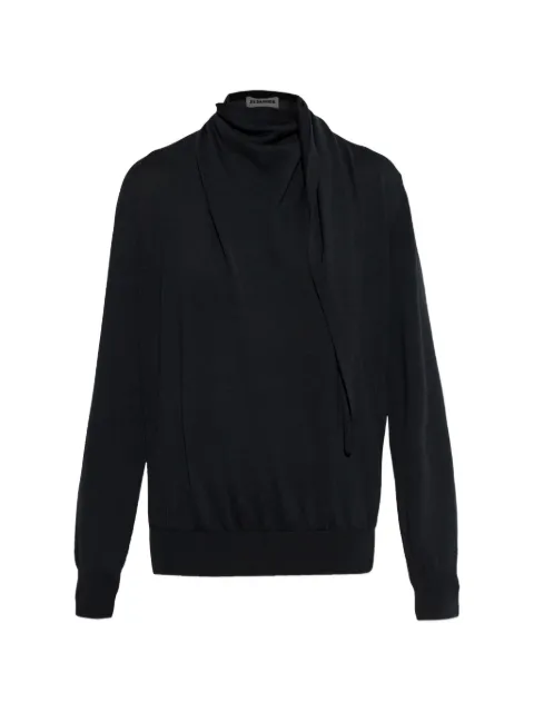 Jil Sander roll-neck draped sweater Black J01GP0130J14828