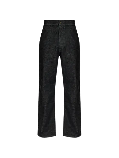 FEAR OF GOD ESSENTIALS logo-print straight-leg jeans Black 130HO258361F