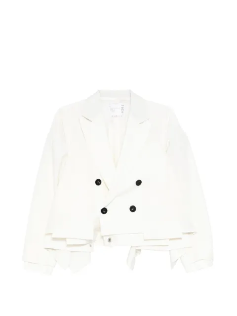 sacai panelled blazer White 2608282