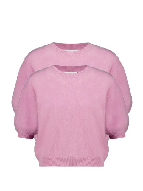Lisa Yang Juniper knitted short-sleeve sweater Pink 2023253