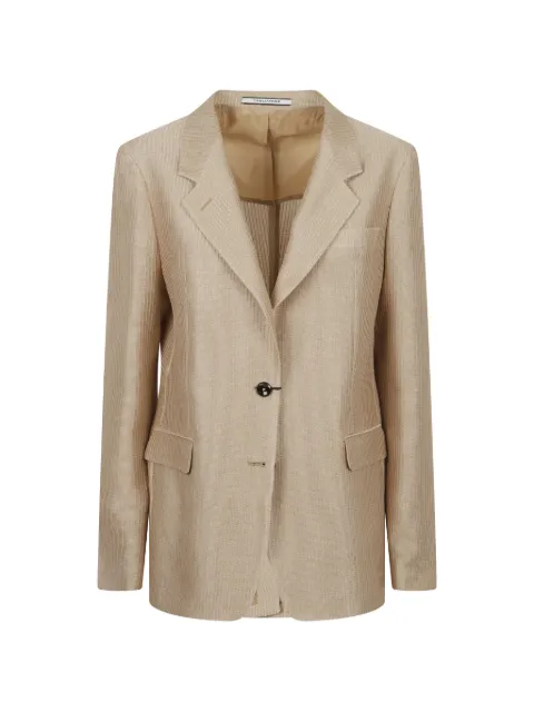 Tagliatore Parigi textured single-breasted blazer Neutrals JPARIGI12BSVNOAMF340311