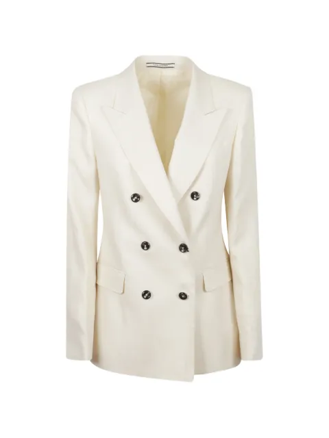 Tagliatore Parigi double-breasted peak-lapel blazer Neutrals JPARIGI10B340021