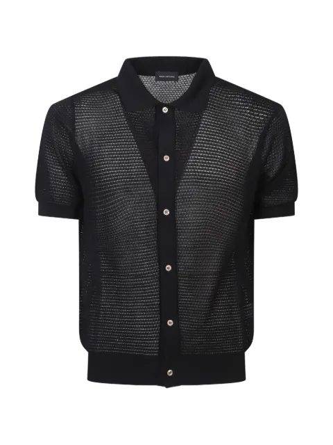 Tagliatore buttoned mesh shirt Black TRACYPEPWE2609NERO