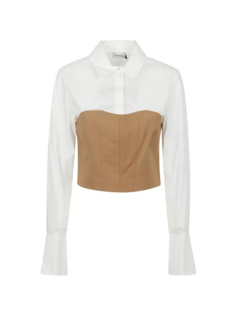 SIMKHAI Lidey corset-style panelled shirt White 1262232HCCHAIMULTI