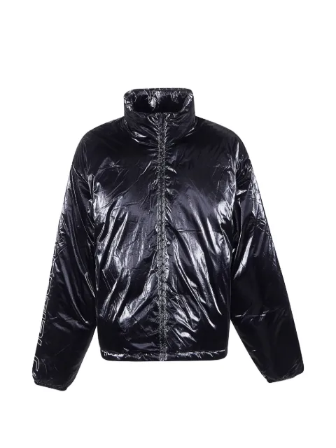 FEAR OF GOD ESSENTIALS metallic-effect funnel jacket Black 202HO258181F