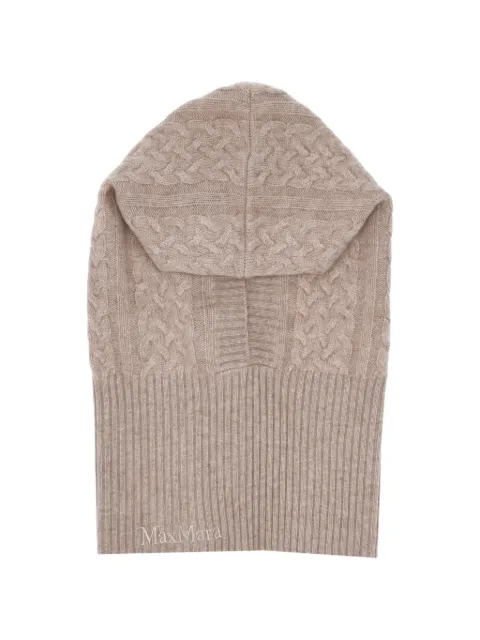 Max Mara cable-knit balaclava Neutrals 2524576012600