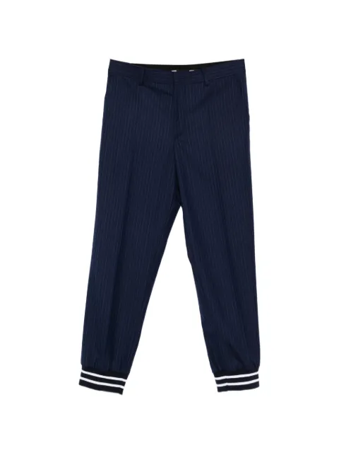 Moschino striped-cuff trousers Blue A031702251343