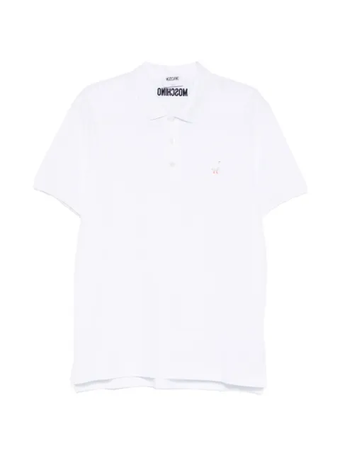 Moschino animal appliqué polo shirt White A16050242