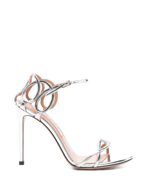 Aquazzura Hula cutout-strap sandals Silver HULHIGS0SSYCCC