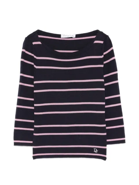Christian Dior Pre-Owned 2010s striped-pattern top Blue CD380ACV