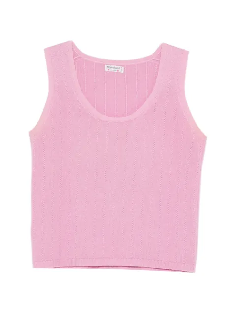 Saint Laurent Pre-Owned 1990s scoop-neck vest Pink SK250ACT