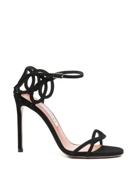 Aquazzura Hula cutout sandals Black HULHIGS0SUE000