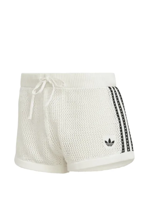 adidas crochet 3-Stripes shorts White KC6477