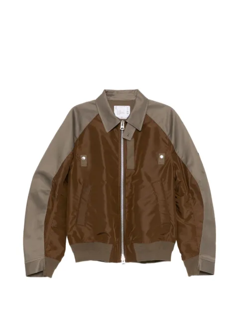 sacai two-way zip fastening jacket Brown 2603911M