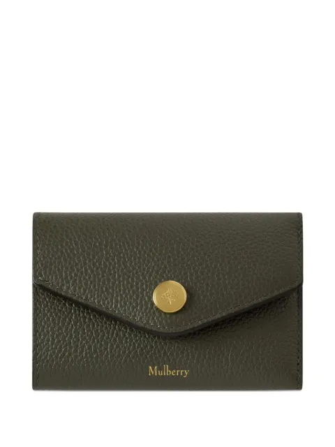 Mulberry Juniper button zip wallet Green S26RL6447205Q749